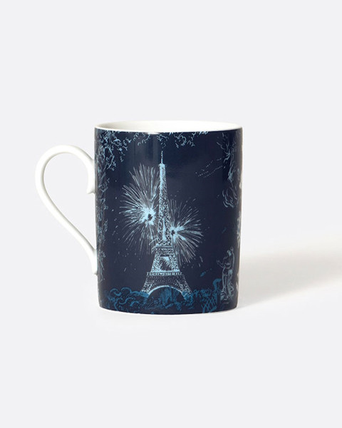 Mug en porcelaine 30 cl Bernardaud - Collection tour Eiffel bleu nuit