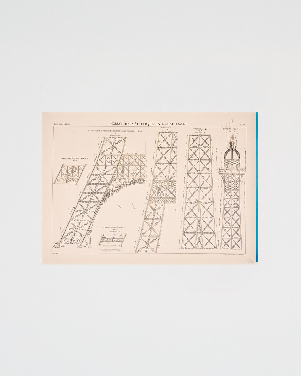 Affiche Ossature Ecru - Boutique tour Eiffel