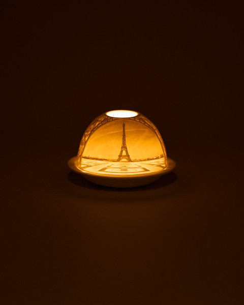 Lithophanie Porcelaine avec LED La tour Eiffel Bernardaud
