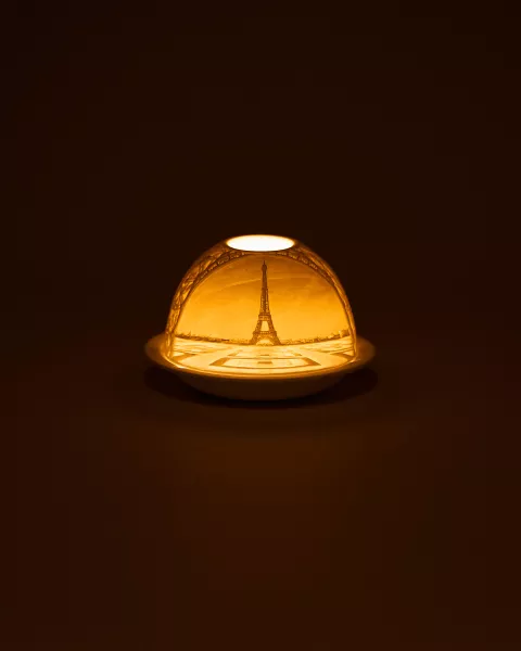 Lithophanie Porcelaine avec LED La tour Eiffel Bernardaud