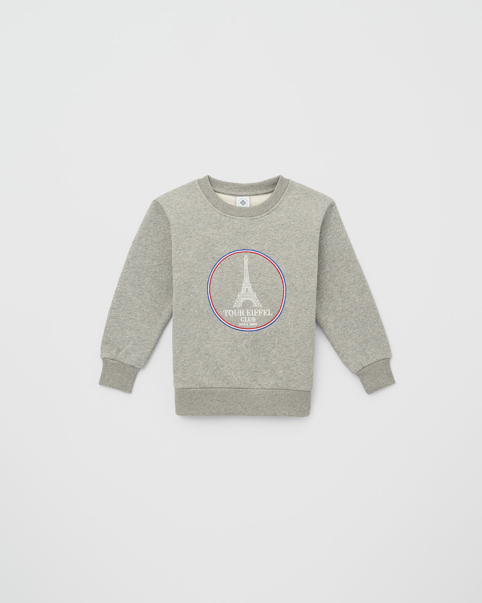 Jersey infantil de algodón gris y blanco – Tienda de la Torre Eiffel