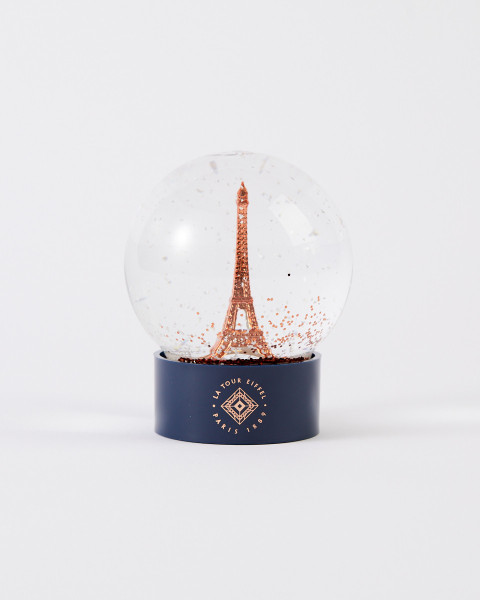 Bola de nieve de vidrio con acabado cobrizo de la Torre Eiffel