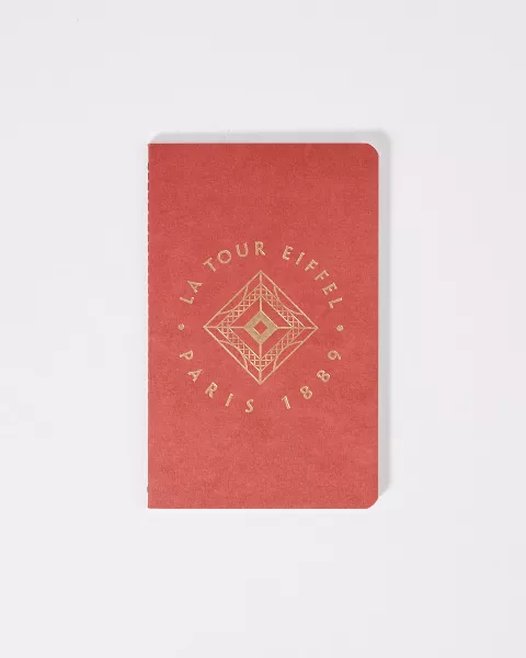 Carnet 10x16 Rouge avec la tour Eiffel