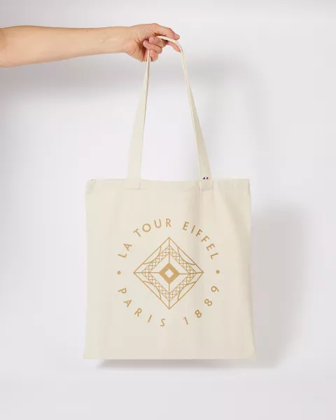 Tote Bag Signature tour Eiffel coloris Naturel